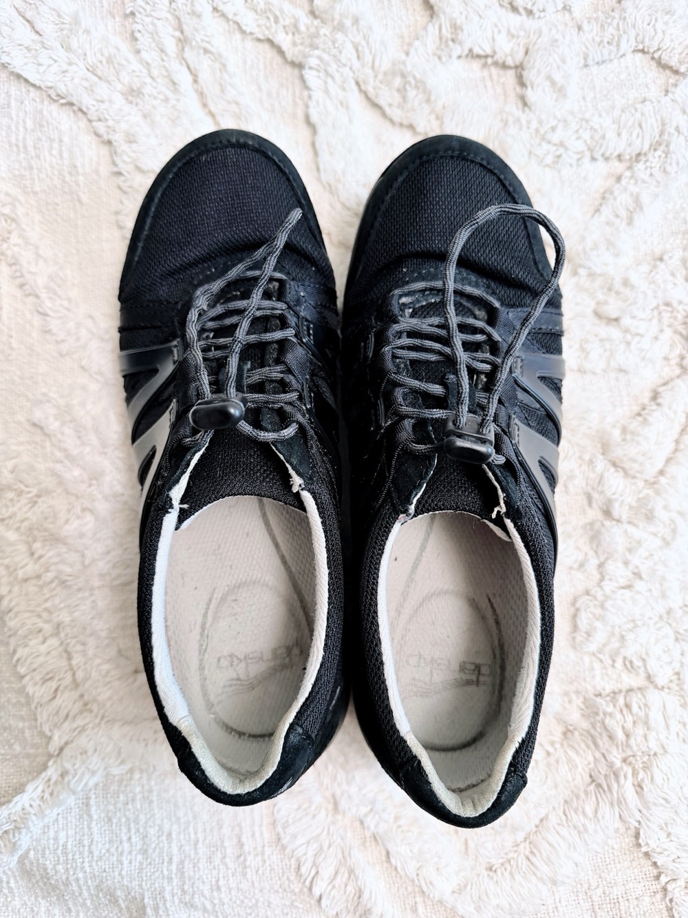 Dansko Henriette Black Leather Fabric Comfort Sneakers Women’s 37 EU EUC
